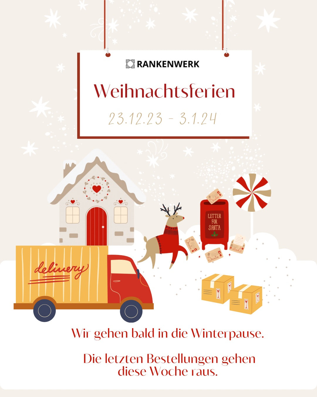 Wir haben Weihnachtsferien