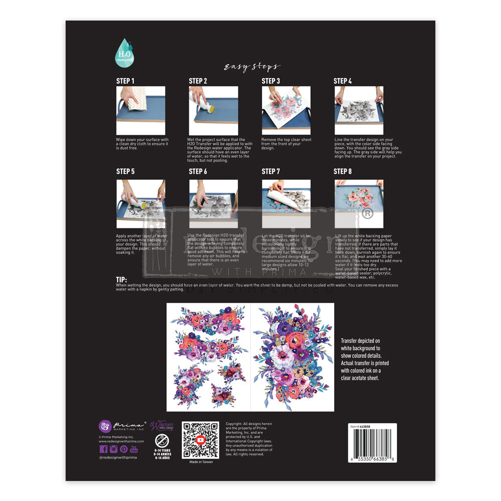 Transferfolien H2O | Redesign Transfer - Luminous Blooms