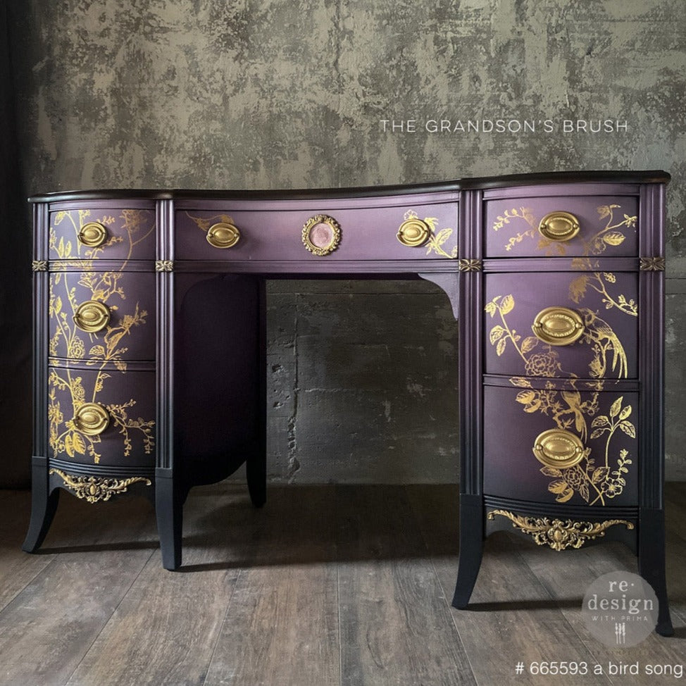 Transferfolien | Redesign Transfer - A Bird Song - Goldfoil Kacha