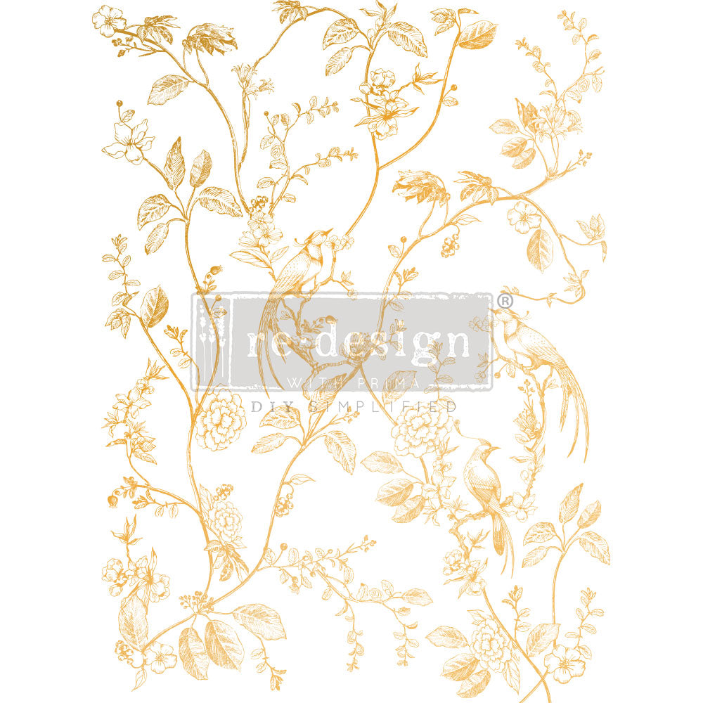 Transferfolien | Redesign Transfer - A Bird Song - Goldfoil Kacha