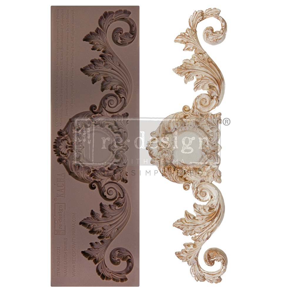 Silikonformen | Redesign - Decor Mould - Lavish Swirls - Kacha