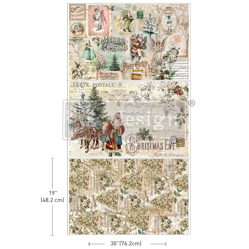 Decoupage Papier | Redesign 3er Set - Holly Jolly Hideaway