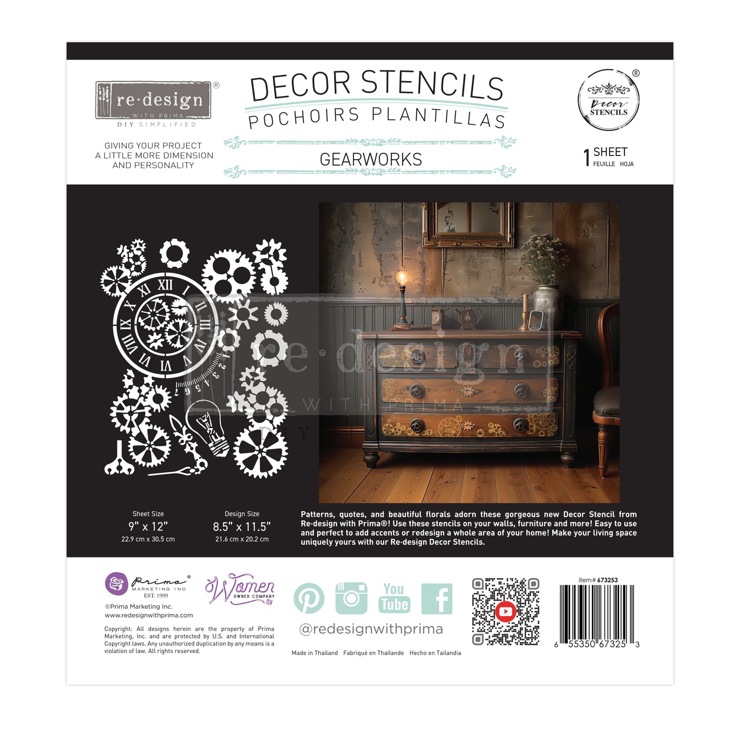 Schablonen | Redesign Stencil - Gear Works