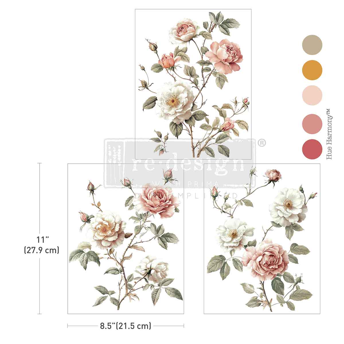 Transferfolien | Redesign Transfer - Creamy Blush Blooms