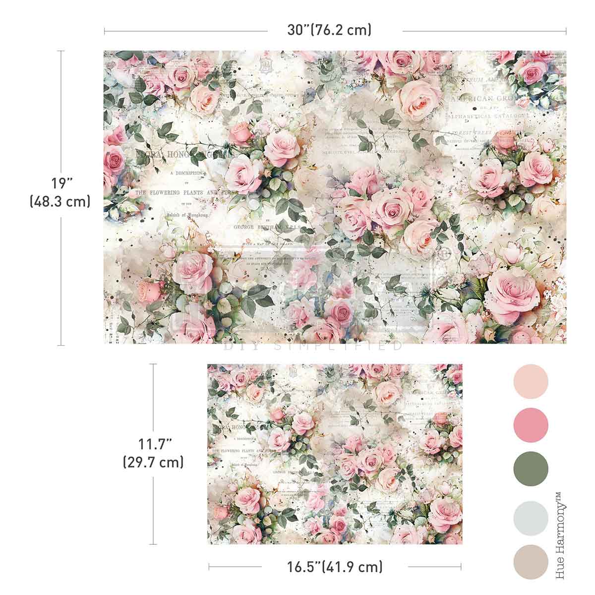 Decoupage Papier | Redesign 2er Set - Rosy Reverie