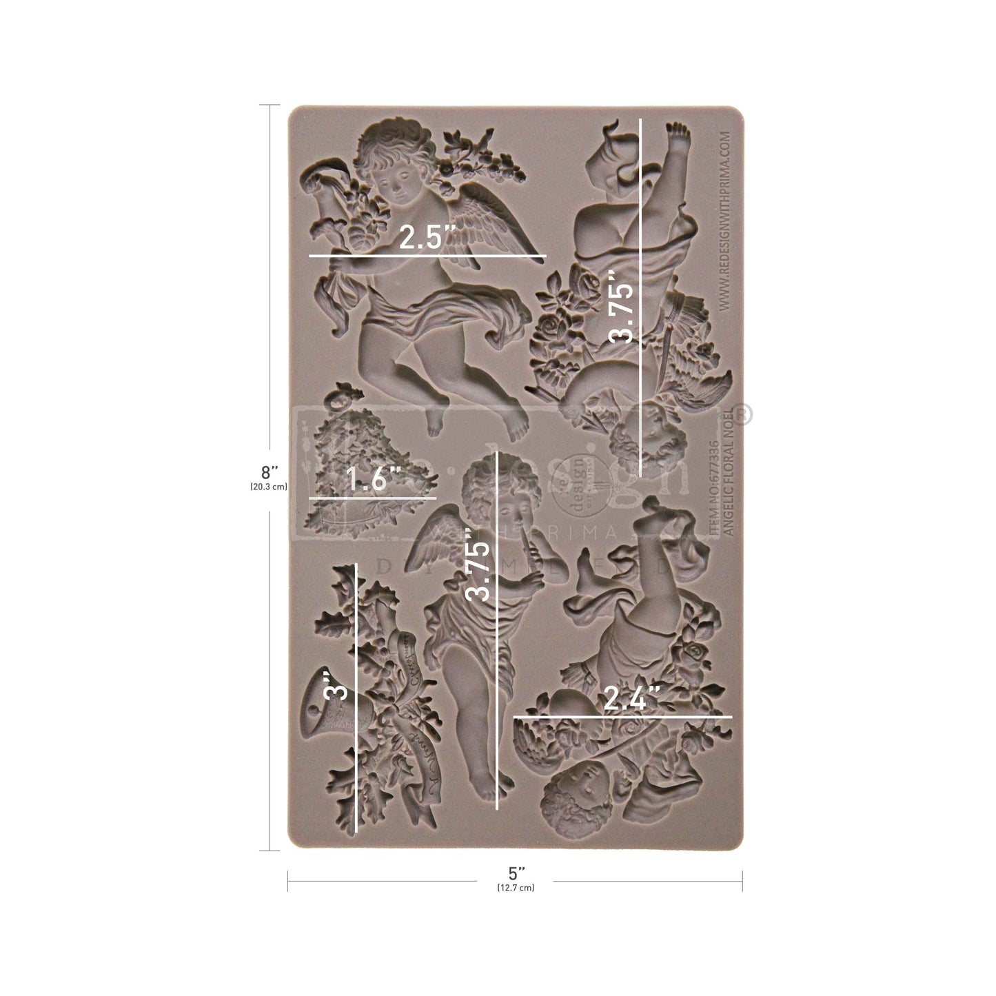 Silikonformen | Redesign - Decor Mould - Angelic Floral Noel
