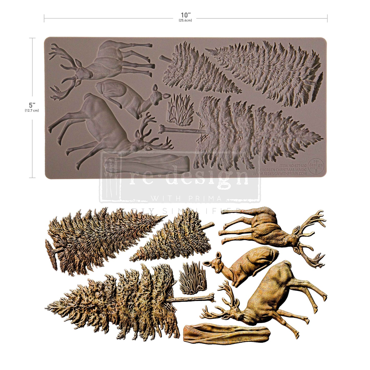 Silikonformen | Redesign - Decor Mould - Evergreen Christmas Magic