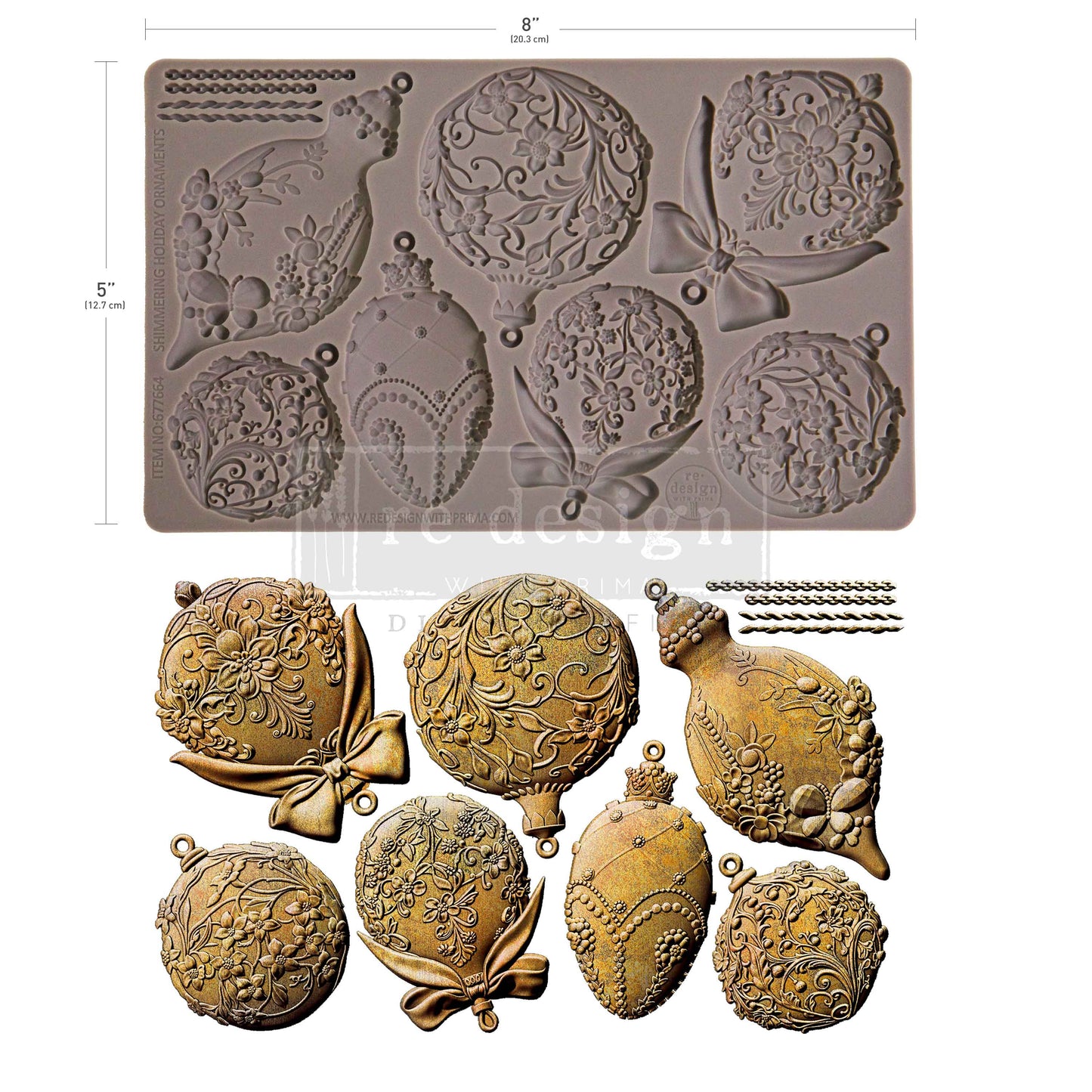 Silikonformen | Redesign - Decor Mould - Shimmering Holiday Ornaments