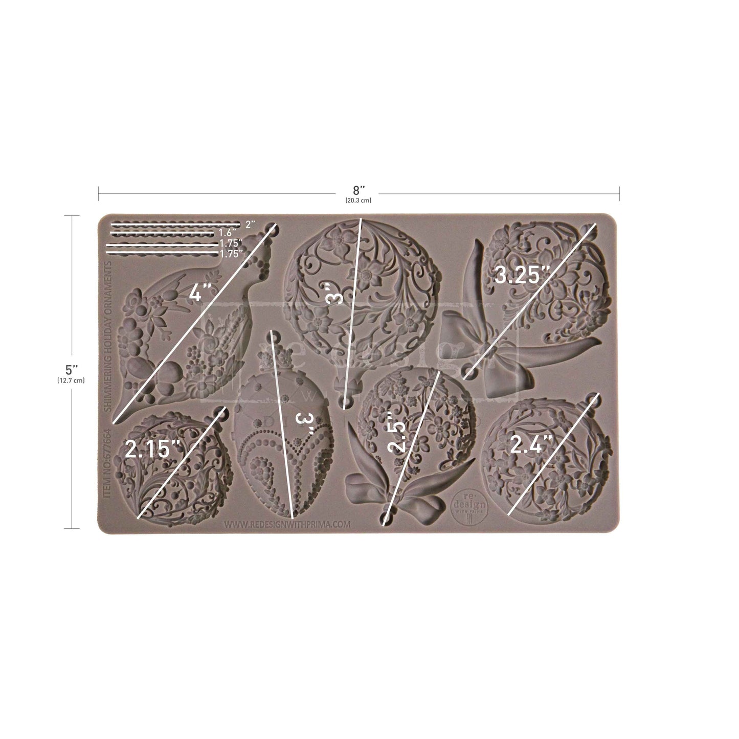Silikonformen | Redesign - Decor Mould - Shimmering Holiday Ornaments