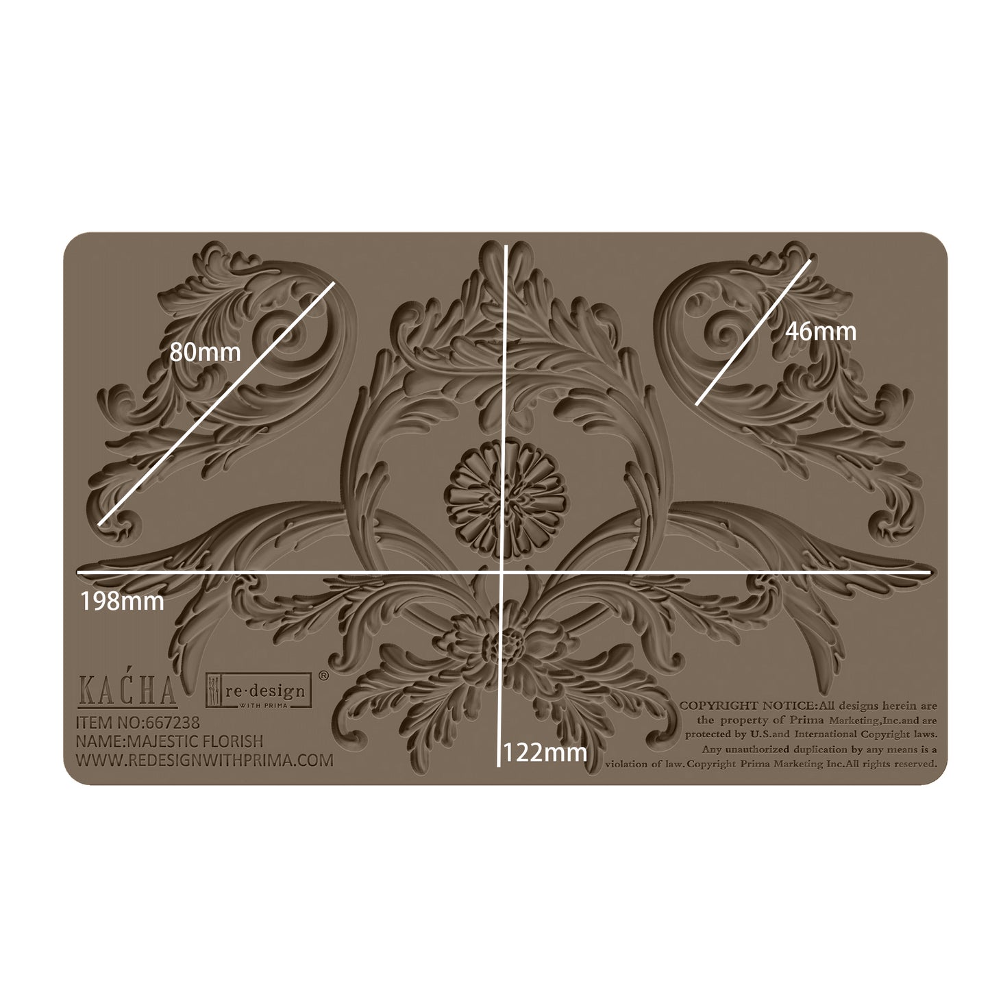 Silikonformen | Redesign - Decor Mould - Majestic Flourish - Kacha
