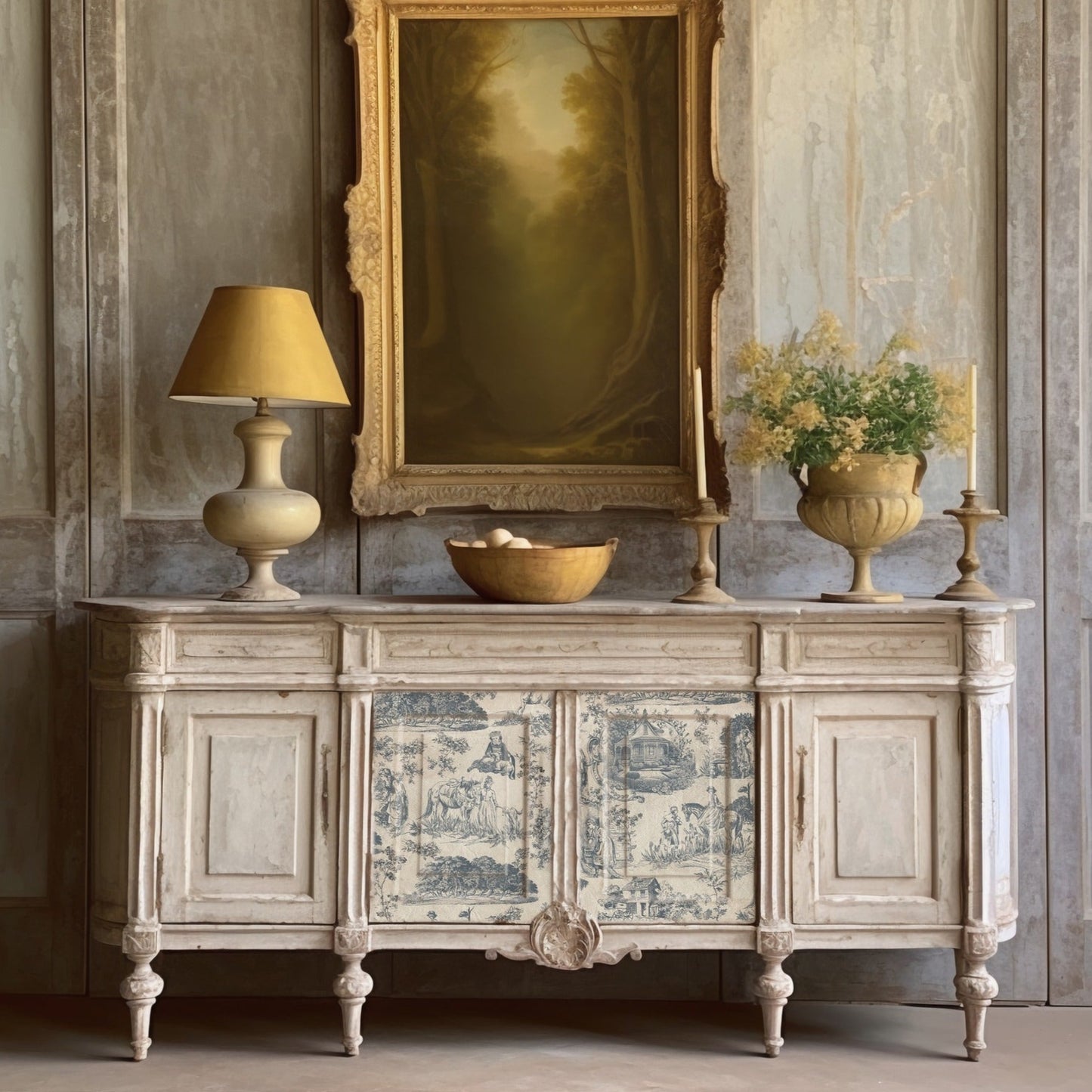 Decoupage Papier | Redesign - Toile de Jouy - DIN A1