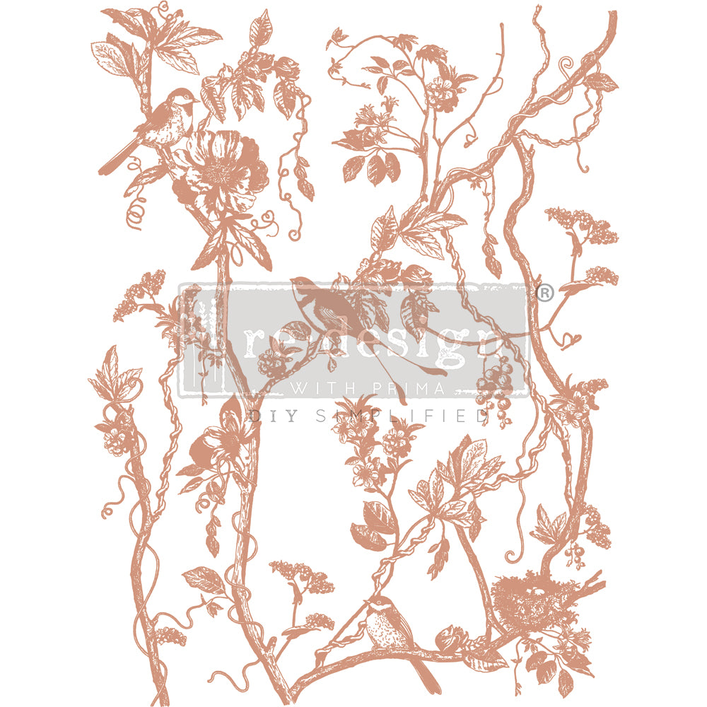 Transferfolien | Redesign Transfer - Bird Watching - Kupfer Goldfoil Kacha