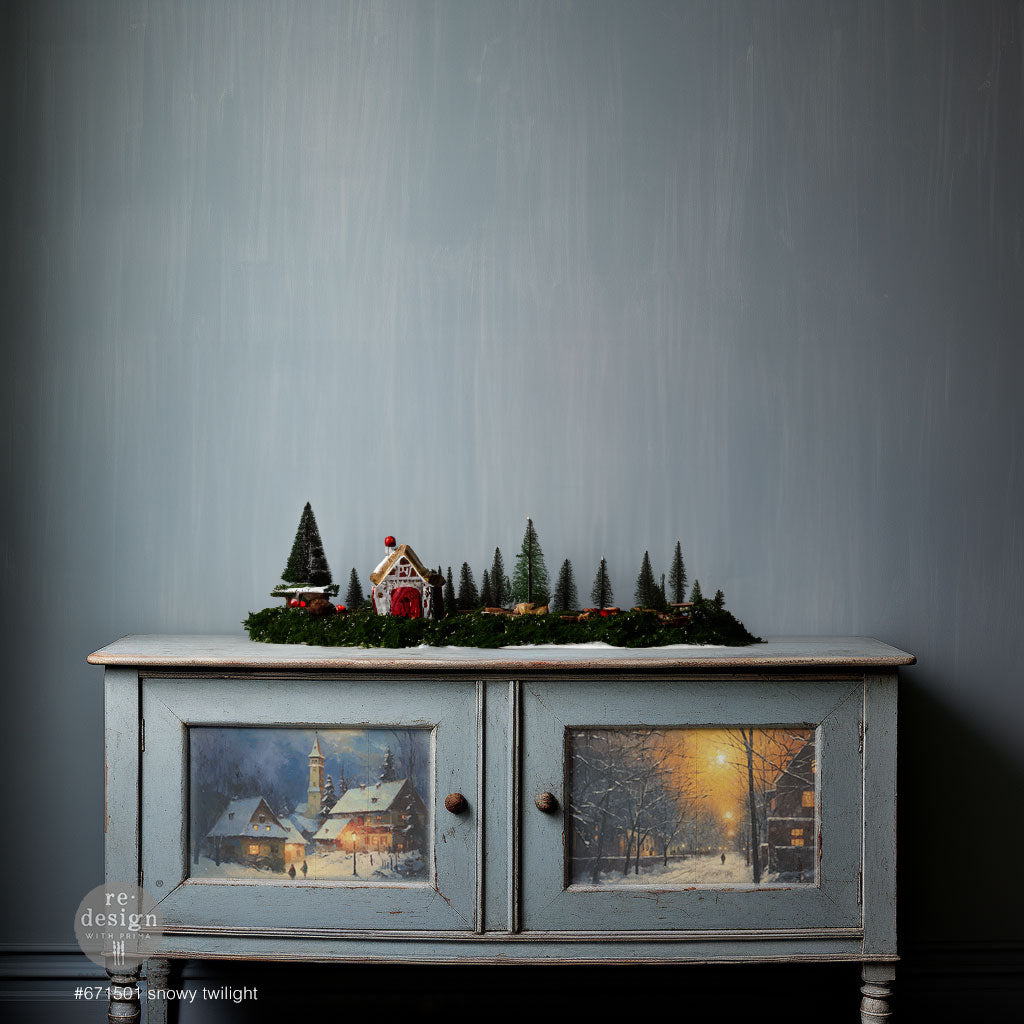 Decoupage Papier | Redesign 3er Set - Snowy Twilight