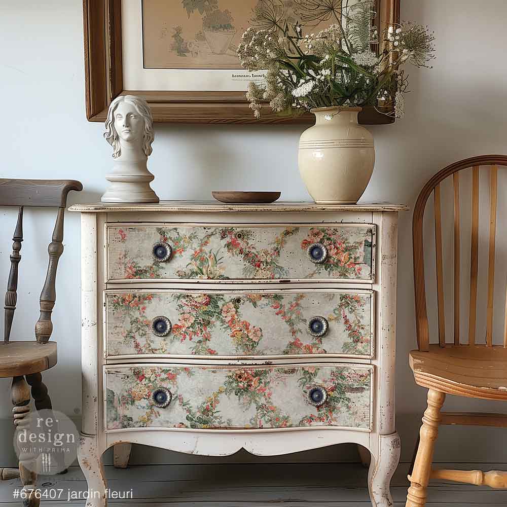 Decoupage Papier | Redesign 2er Set - Jardin Fleuri
