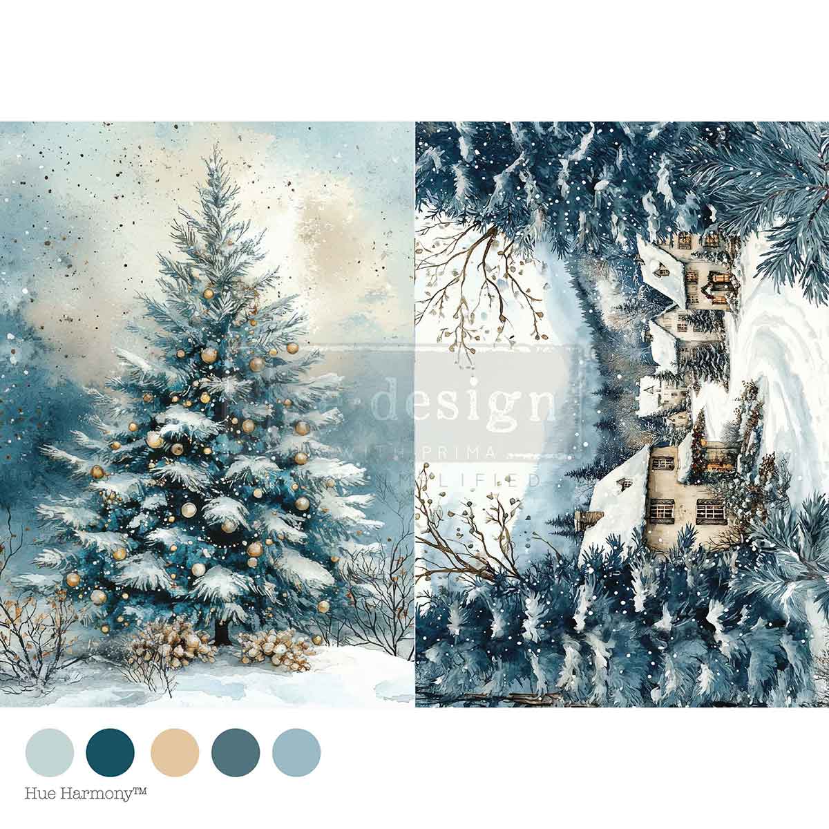Decoupage Papier | Redesign - Silent Night Sparkle - DIN A4
