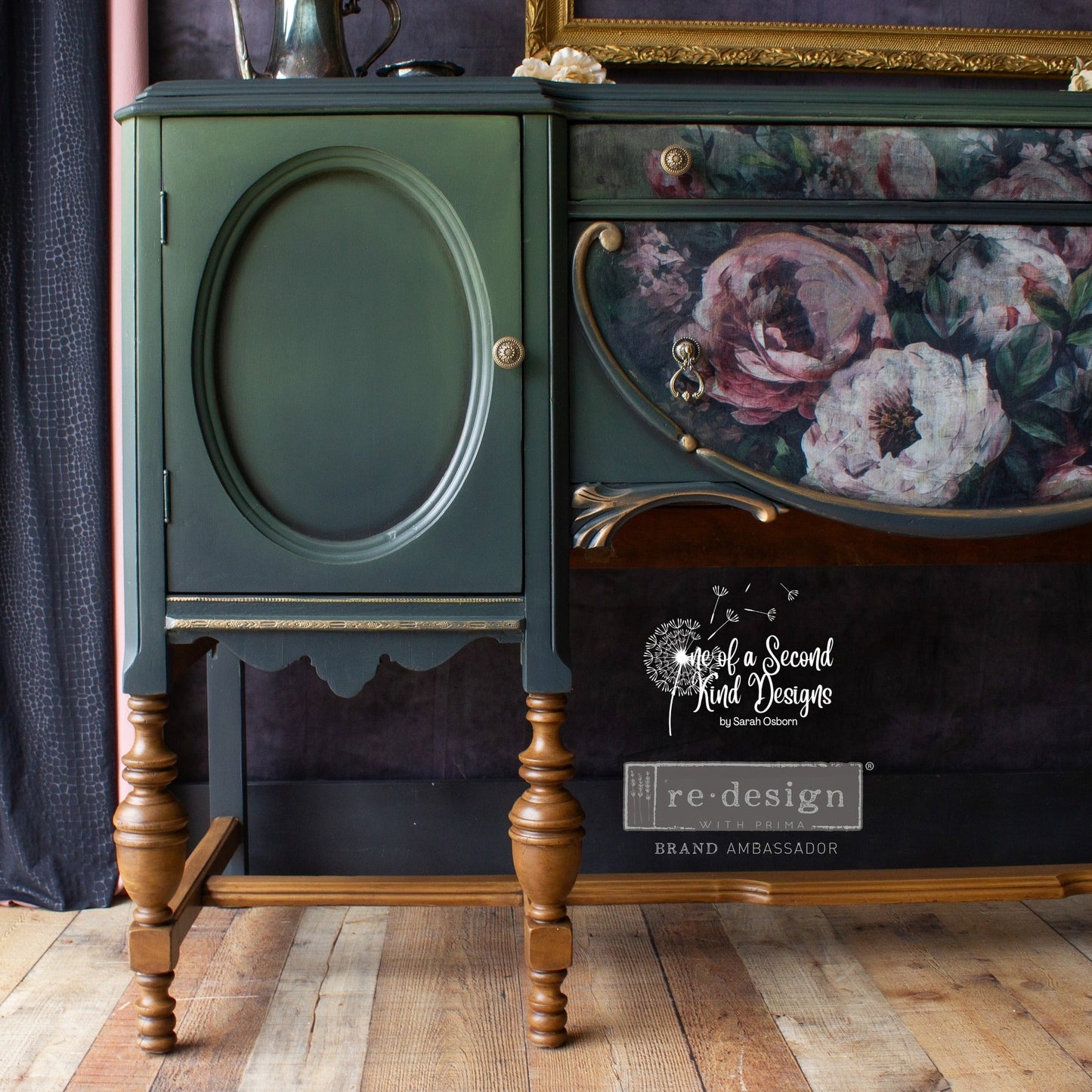 Decoupage Papier | Redesign - Mossy Rose Delight - DIN A1
