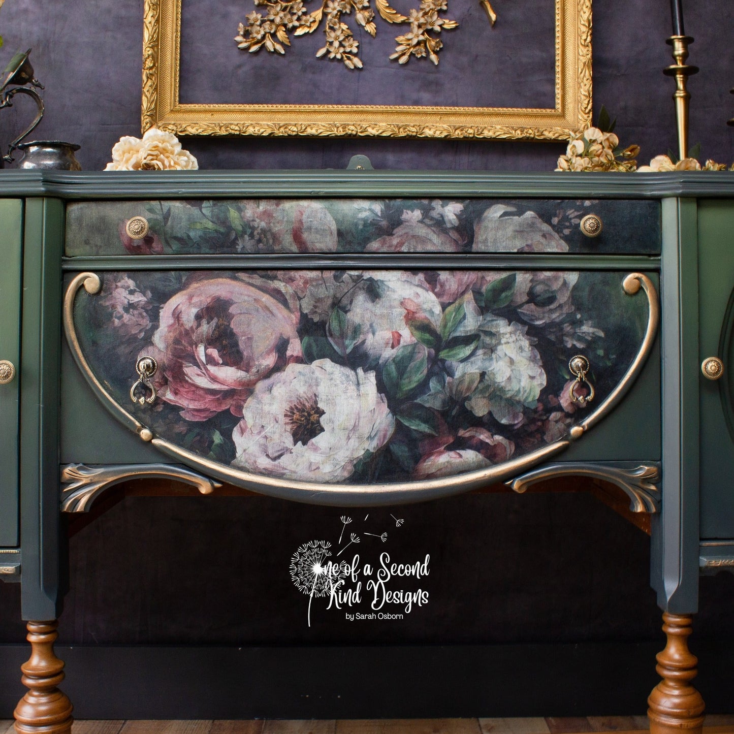 Decoupage Papier | Redesign - Mossy Rose Delight - DIN A1