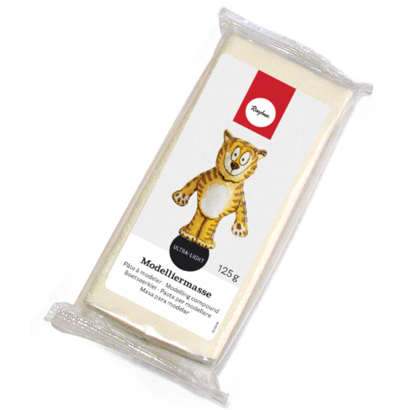 Rayher 34139000 Tessuto Per Modellismo, 3 Metri X 20 Cm, Bianco, Per Creare Maschere, Volti, Busti E Paesaggi