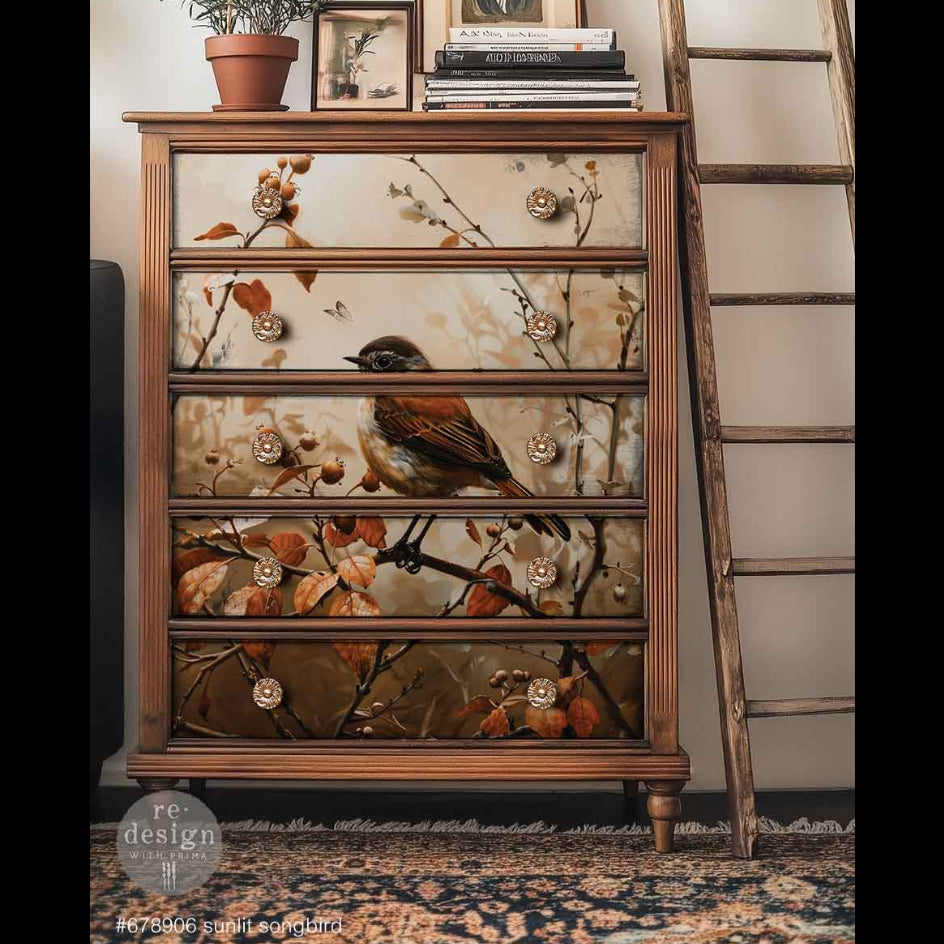 Decoupage Papier | Redesign - Sunlit Songbird - DIN A1