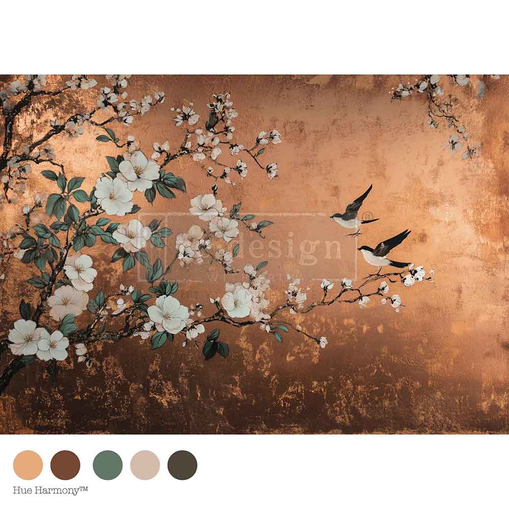 Decoupage Papier | Redesign - Feathers In The Glow - DIN A1