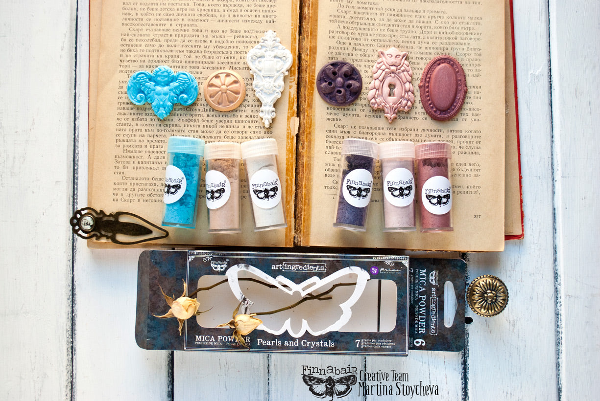 Pigmente | Finnabair - Mica Powder Set - Pearls and Crystals
