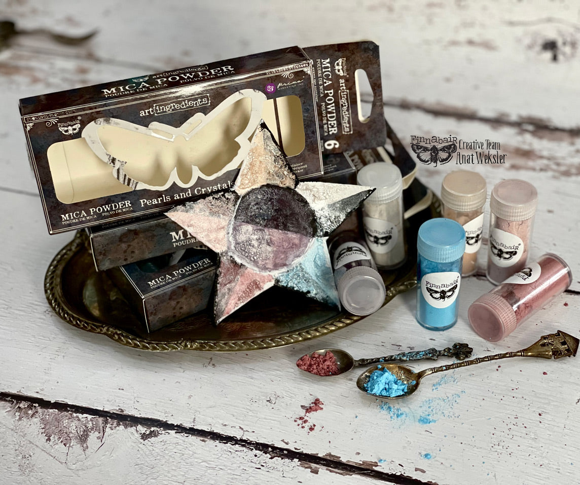 Pigmente | Finnabair - Mica Powder Set - Pearls and Crystals