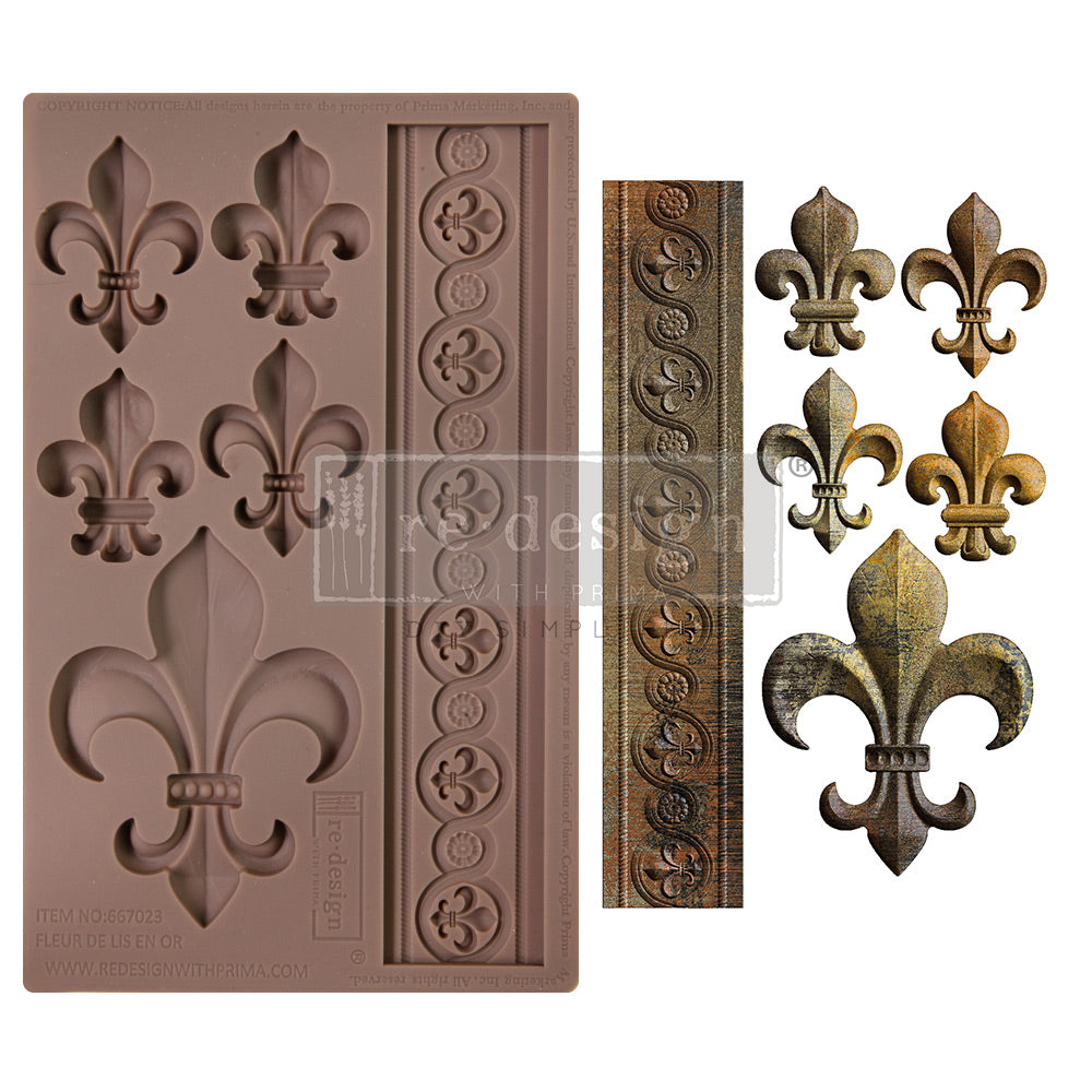 Silikonformen | Redesign - Decor Mould - Fleur De Lis En Or