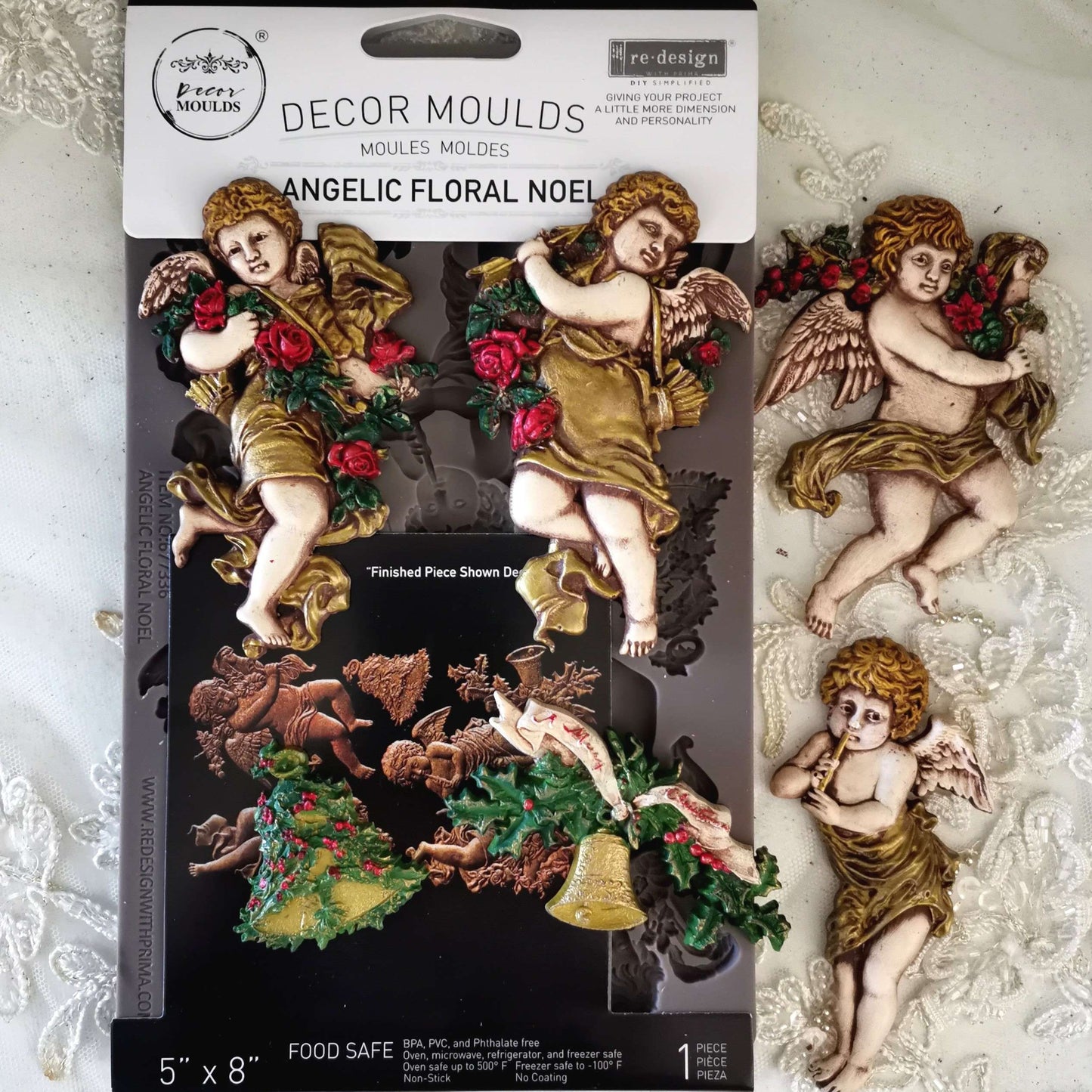 Silikonformen | Redesign - Decor Mould - Angelic Floral Noel