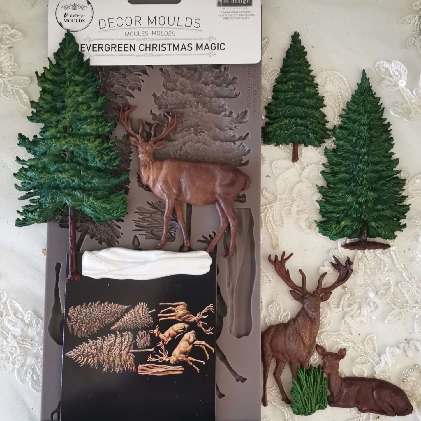 Silikonformen | Redesign - Decor Mould - Evergreen Christmas Magic