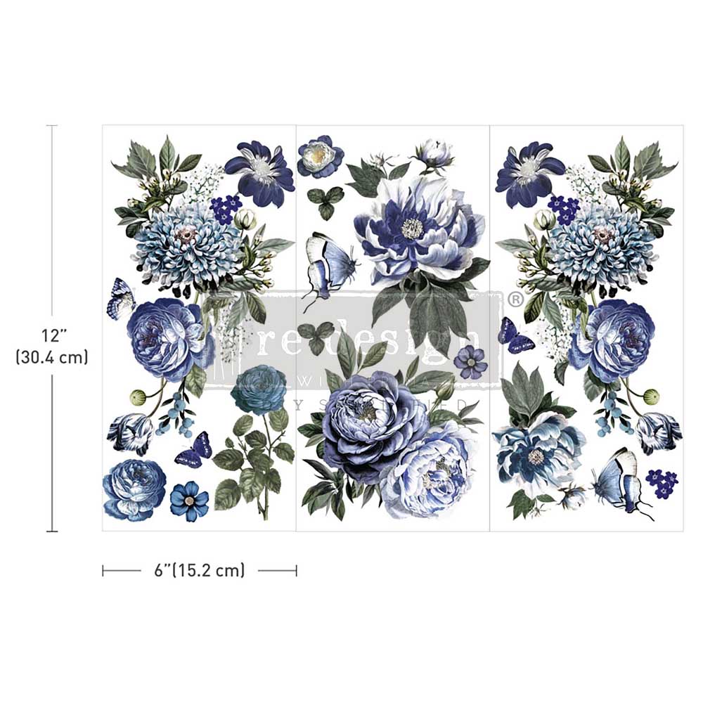 Transferfolien | Redesign Transfer - Indigo Petals