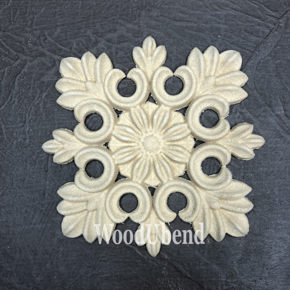 Quadratische Dekore | WoodUbend Floral Square WUB2427 | WUB2130