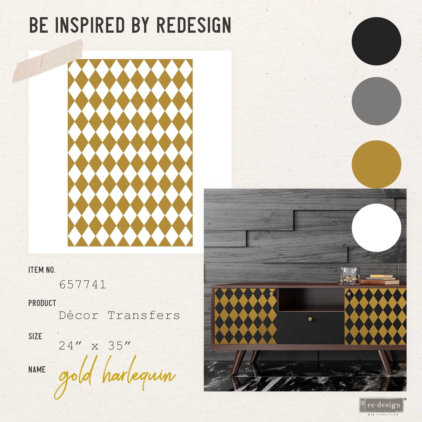Transferfolien | Redesign Transfer - Gold Harlequin
