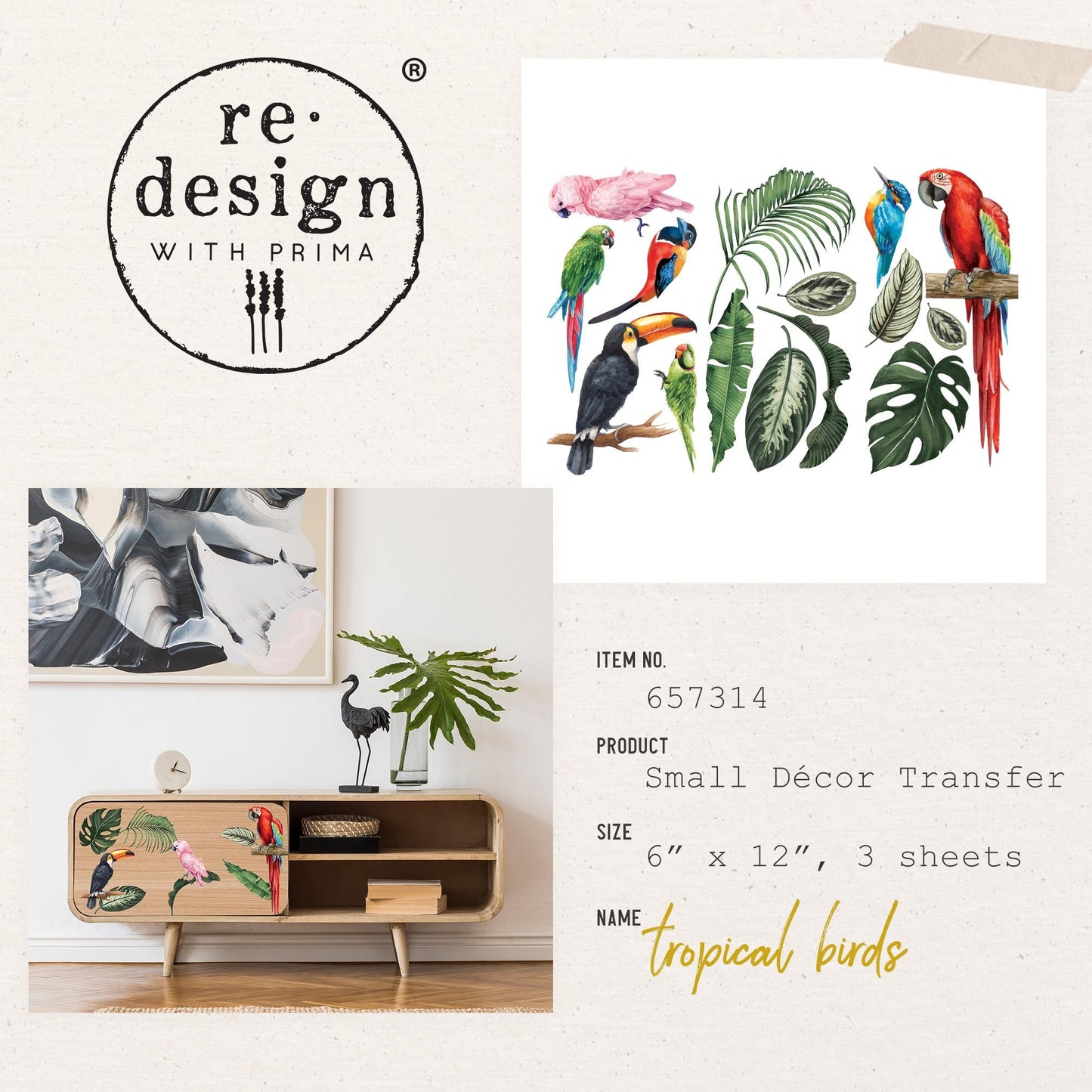 Transferfolien | Redesign Transfer - Tropical Birds