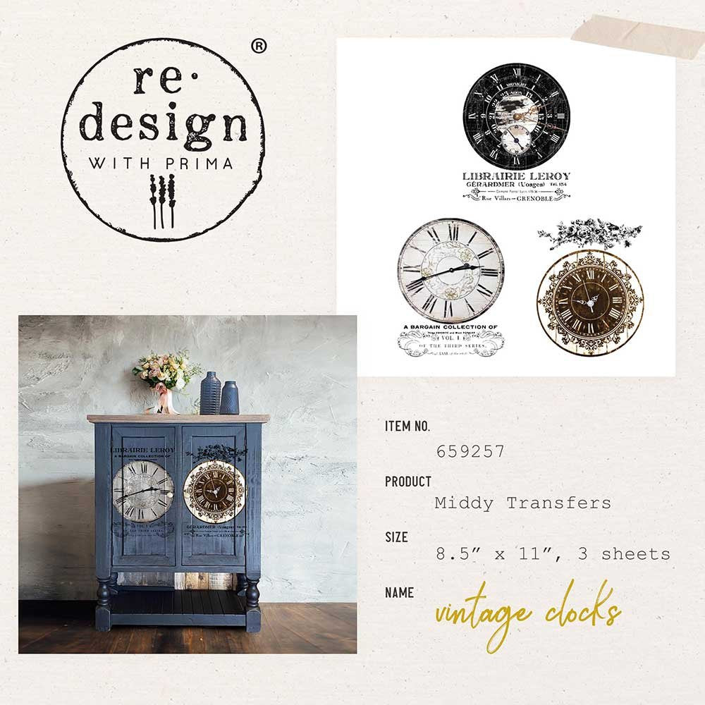 Transferfolien | Redesign Transfer - Vintage Clocks