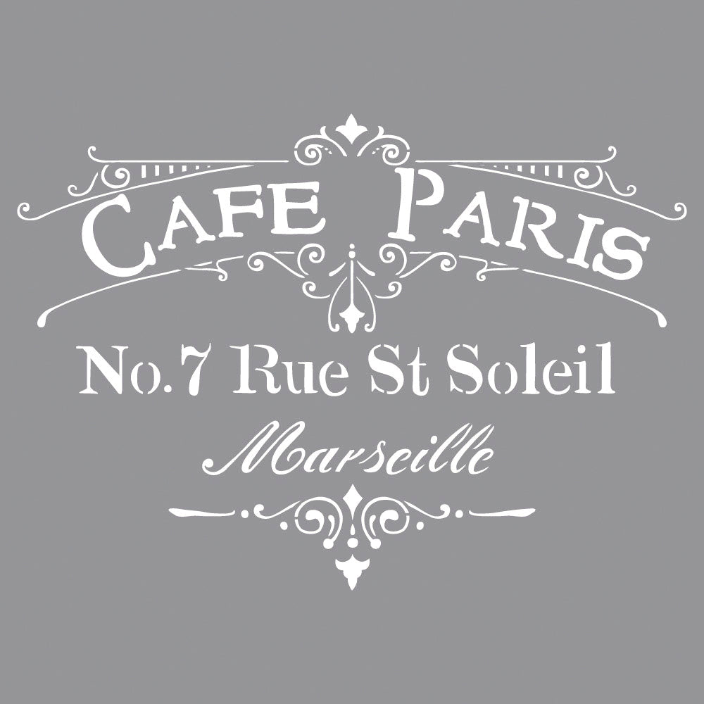 Schablonen | Rayher - Café Paris Schrift