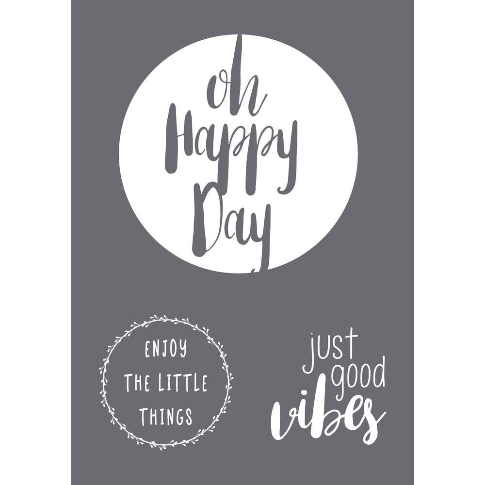 Schablonen | Rayher - Happy Day A4