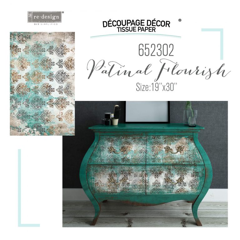 Decoupage Papier | Redesign - Patina Flourish