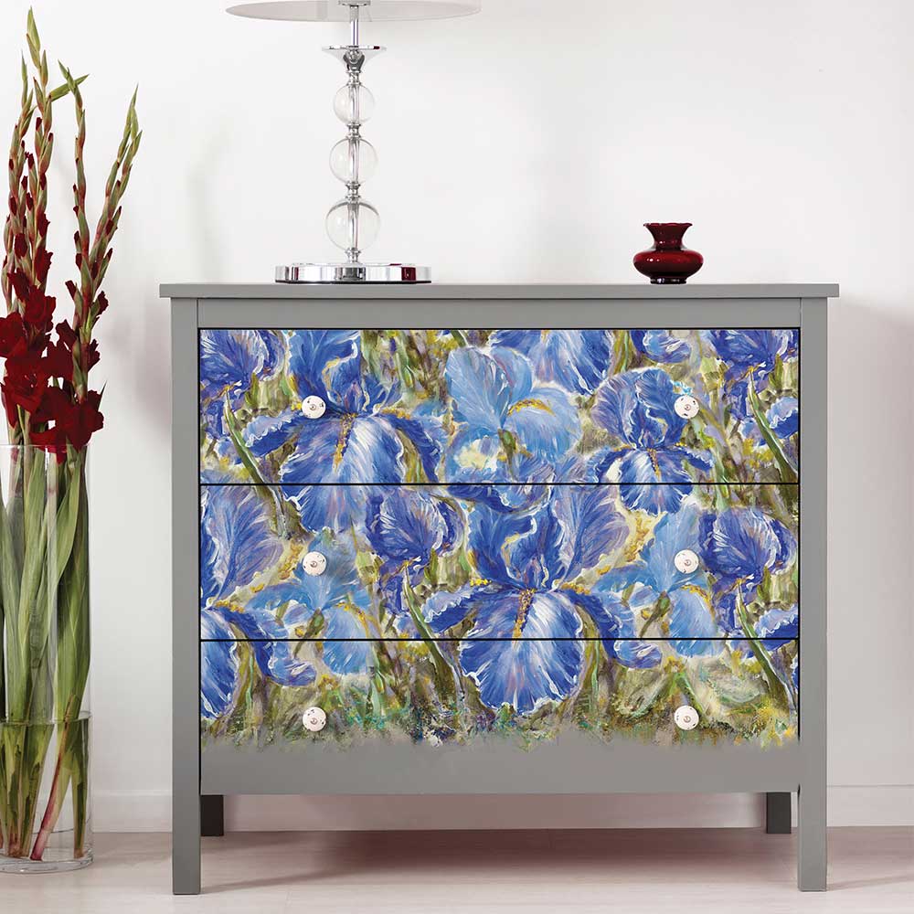 Decoupage Papier | Redesign - Enchanting Iris - DIN A1