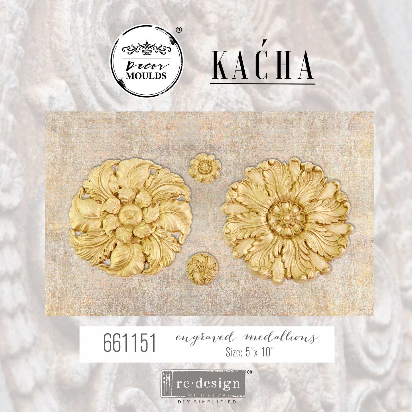 Silikonformen | Redesign - Decor Mould - Engraved Medallions
