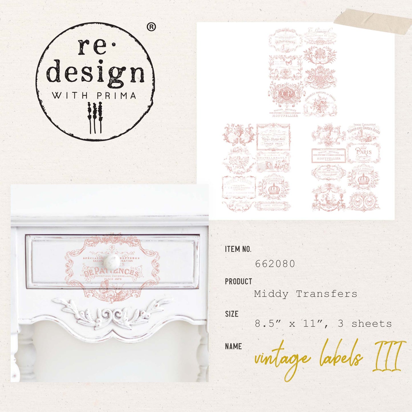 Transferfolien | Redesign Transfer - Vintage Labels III
