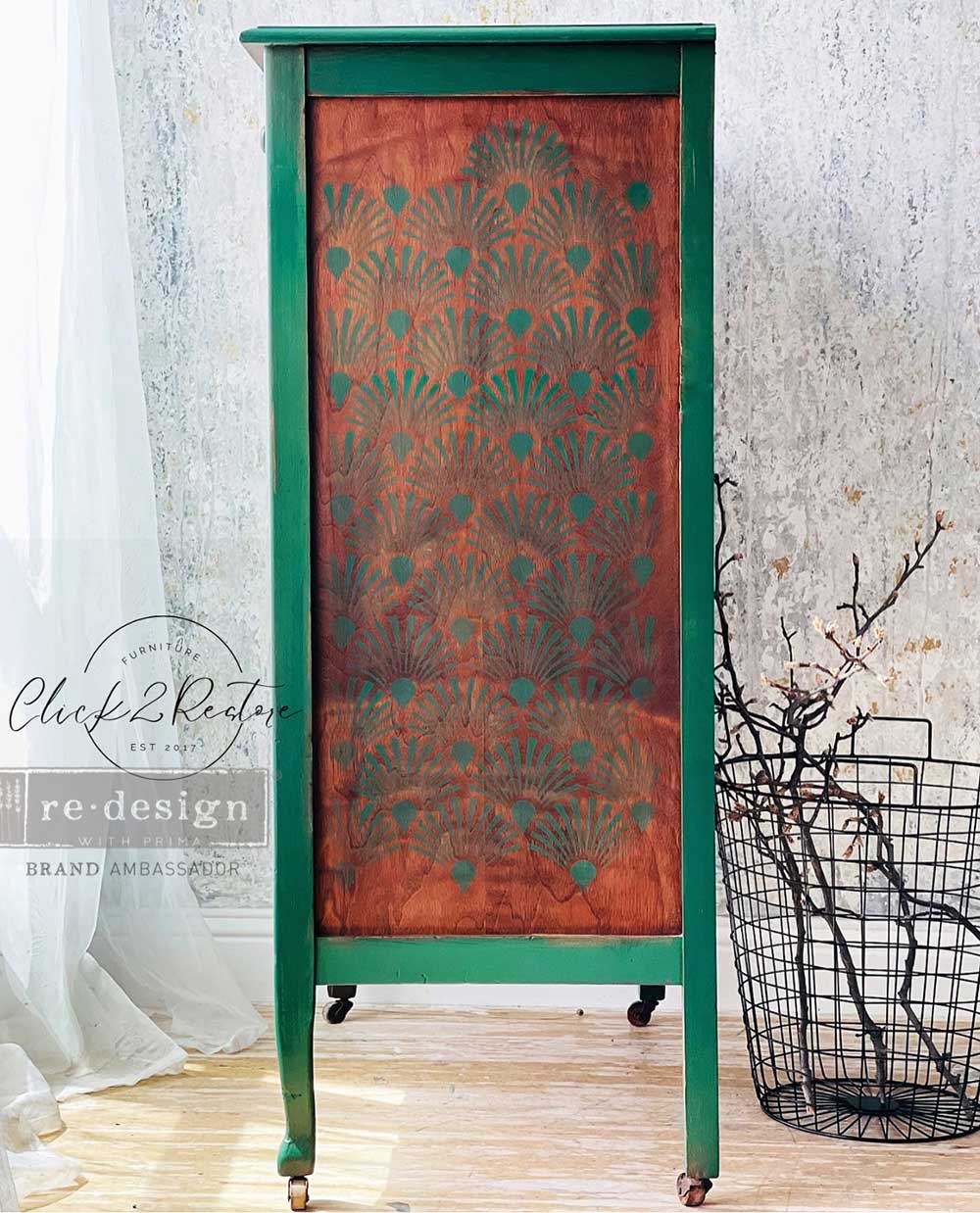 XXL-Schablonen | Redesign Stencil - Kacha - Deco Peacock