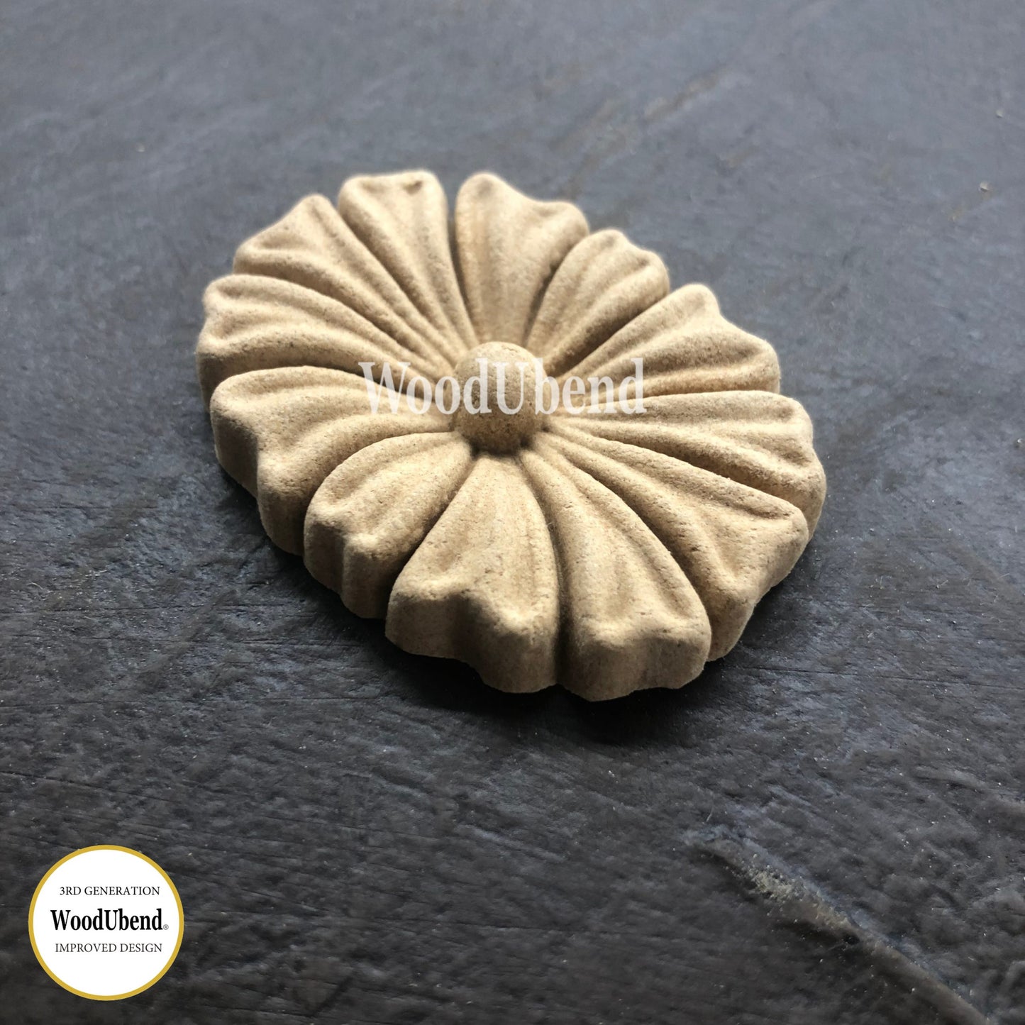 Runde Dekore | WoodUbend Veilchen Blume WUB1333