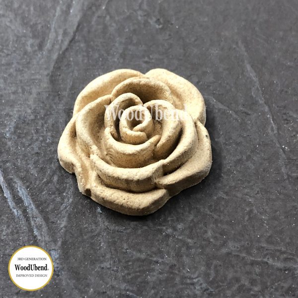Runde Dekore | WoodUbend Rosenknospe Blume WUB0344