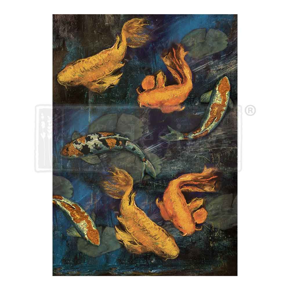 Decoupage Papier | Redesign - Koi Pond - DIN A1