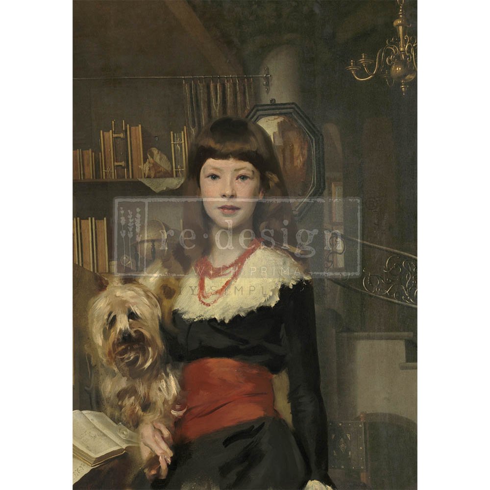 Decoupage Papier | Redesign - A Girl And Her Pup - DIN A1