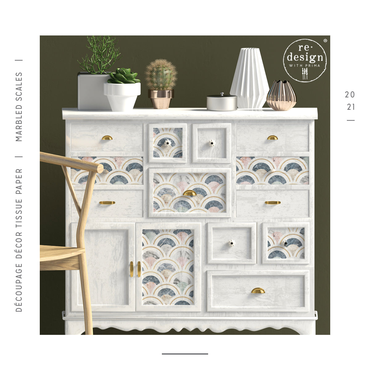 Decoupage Papier | Redesign - Marbled Scales