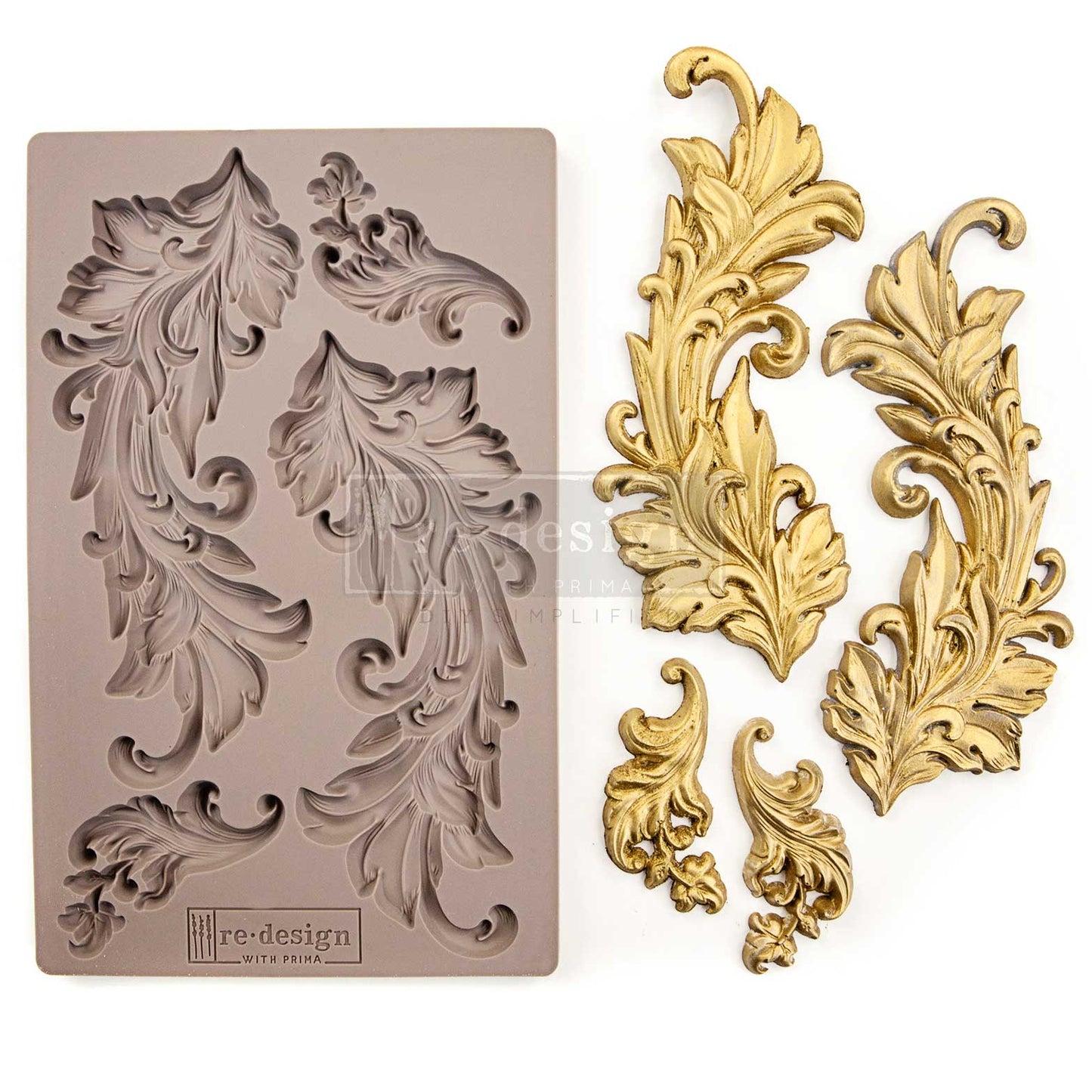 Silikonformen | Redesign - Decor Mould - Baroque Swirls