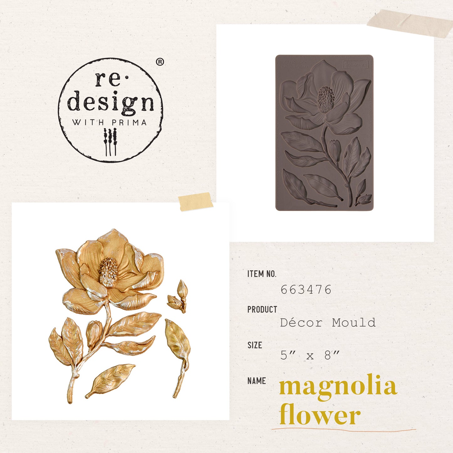 Silikonformen | Redesign - Decor Mould - Magnolia Flower