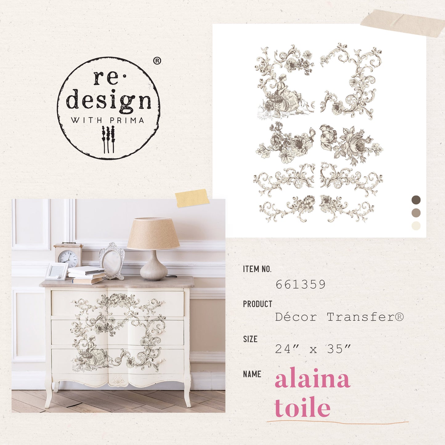 Transferfolien | Redesign Transfer - Alaina Toile