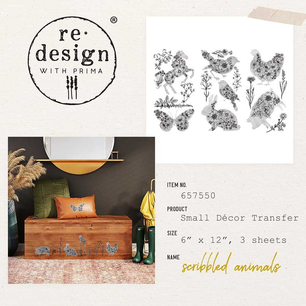 Transferfolien | Redesign Transfer - Scribbled Animals
